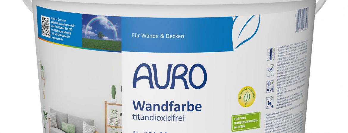 Eine klasse Alternative: AURO stellt titandioxidfreie Wandfarbe vor